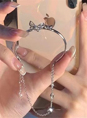 ins风仙女气质蝴蝶手链女新款小众设计半镯半链流苏闺蜜手镯手链