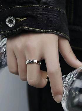 莫比乌斯环戒指男潮小众戒指高级ins戒指冷淡风高级时尚简约男女