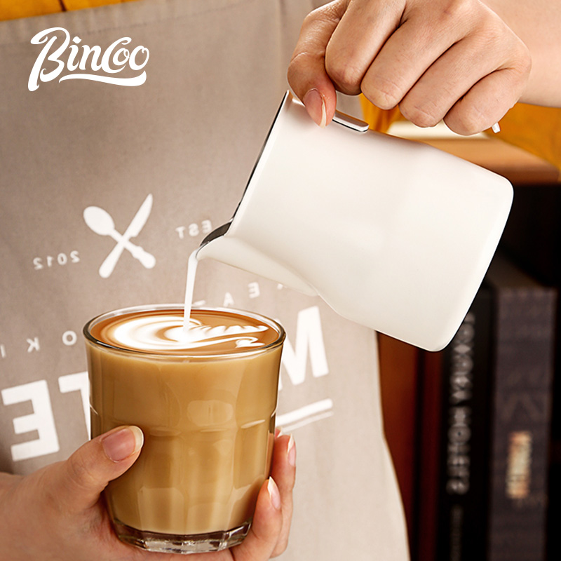 Bincoo咖啡打奶缸不锈钢拉花缸意式咖啡尖嘴专业打奶泡拉花杯家用 - 图0