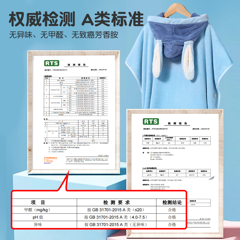 儿童浴巾家用宝宝洗澡冬季专用吸水巾加厚速干可穿式斗篷游泳浴袍-图0