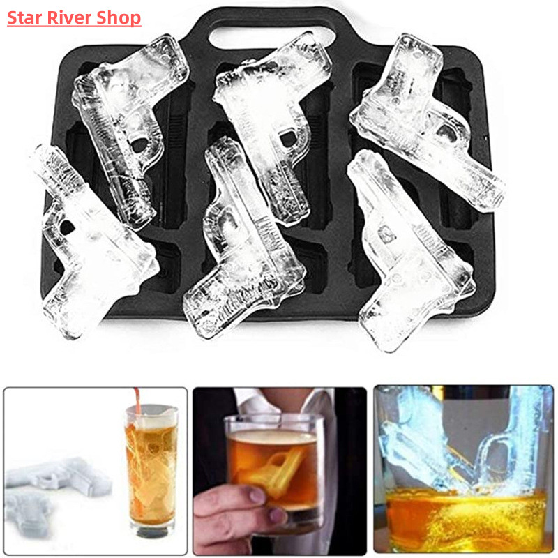 Ice Cube Maker DIY Creative Silica Gel Gun Bullet Skull Shap - 图3