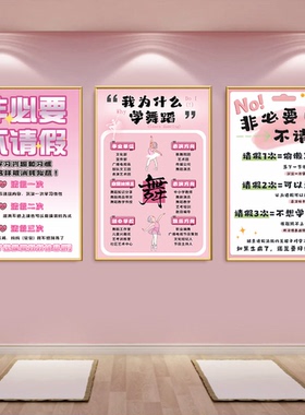舞蹈培训教育学院舞蹈室布置海报kt板挂画家长学生公约励志装饰画