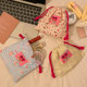 Ins style cute drawstring pocket lipstick storage bag portable foam small bag going out to wash makeup bag
