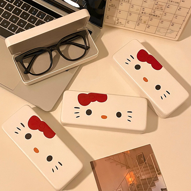 Cute glasses box for women's anti-pressure and anti-fall storage box for students 2024 new sunglasses myopia eyes box