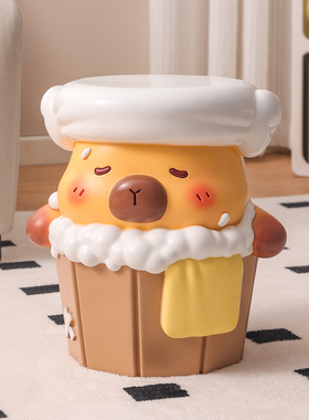 可爱卡皮巴拉创意换鞋凳落地摆件