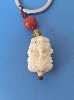 猛犸牙小貔貅钥匙扣挂件直径13毫米长19mm精工雕刻