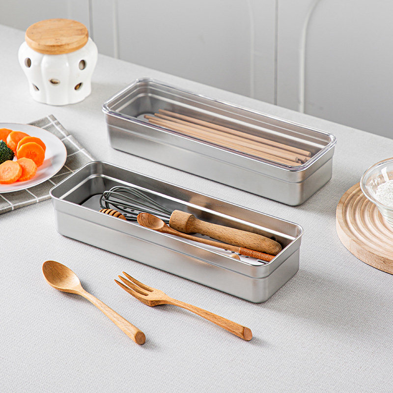304不锈钢筷子收纳盒家用厨房筷筒防尘带盖沥水层餐厅饭店筷子盒,淘宝优惠券,粉丝福利购,淘宝优惠卷