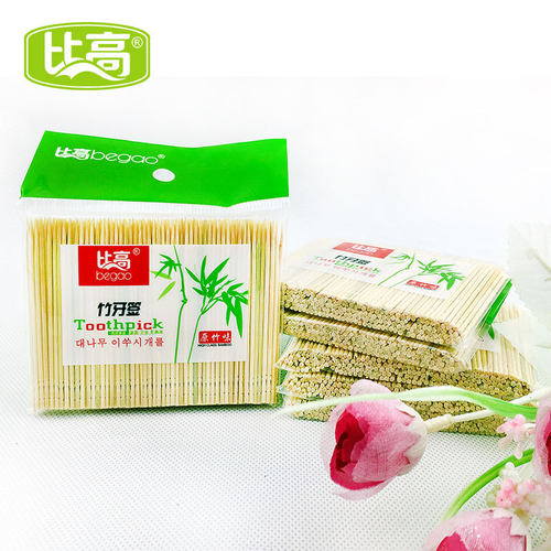 量版装10小包共2500支优质竹牙签袋装单头牙签无毒无异味半年用量 - 图0