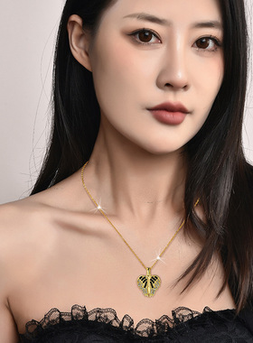 土耳其风蝴蝶吊坠项链