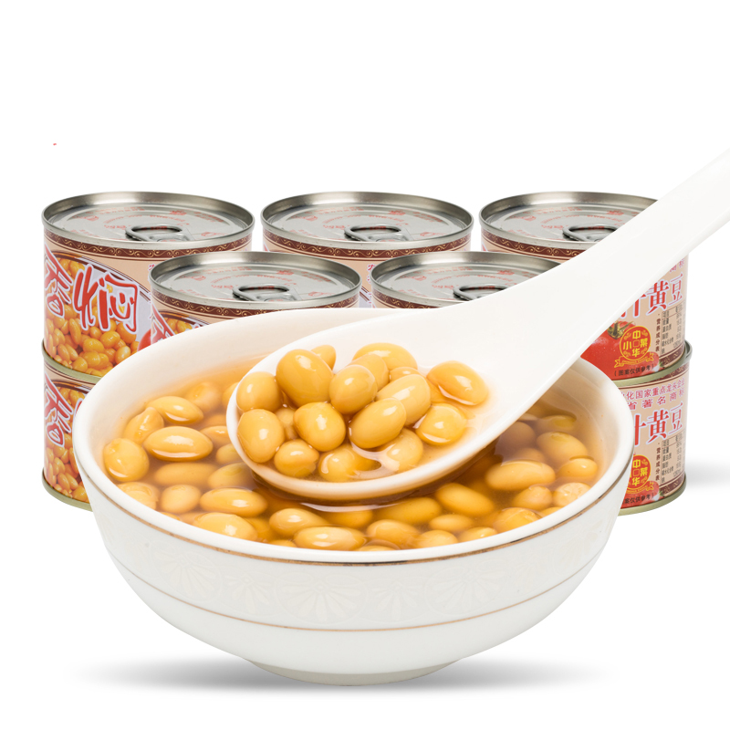 乐隆隆香焖茄汁黄豆罐头即食下饭菜熟食番茄豆子速食罐头烹饪炖菜