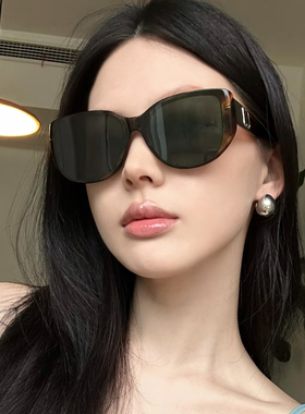 猫眼大框玳瑁UV400防晒墨镜度数