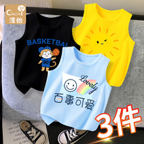 Boy vest Summer clothing 1-year-old baby blouse 2022 New infant nursely-care T-shirt worn in childrens childrens clothing 3