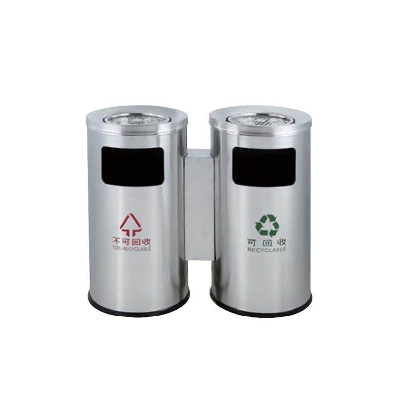 庄太太不锈钢分类垃圾桶广场商场地铁走廊果皮箱正方形网盖双桶ZT,淘宝优惠券,粉丝福利购,淘宝优惠卷