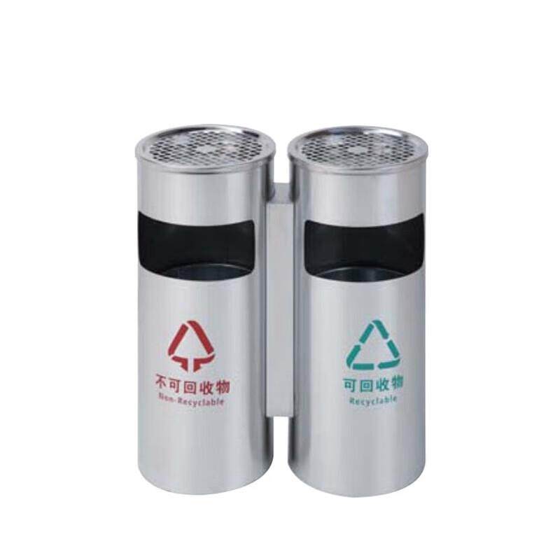 庄太太不锈钢分类垃圾桶广场商场地铁走廊果皮箱正方形网盖双桶ZT,淘宝优惠券,粉丝福利购,淘宝优惠卷