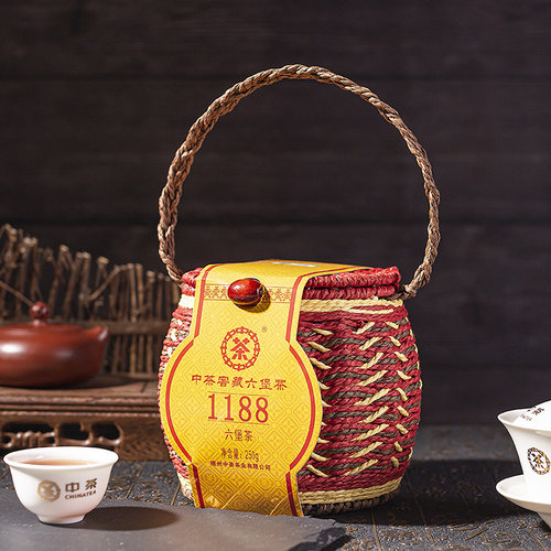 中茶 梧州窖藏六堡茶1188黑茶散茶萝装250g 中粮茶叶 - 图0