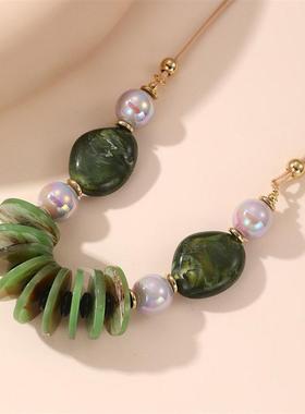 项链2024新款爆款锁骨链短款可拉伸亚克力毛衣链女necklace women