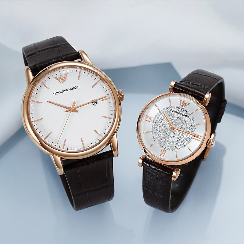 Armani官方阿玛尼情侣手表一对时尚对表AR2502 AR11269