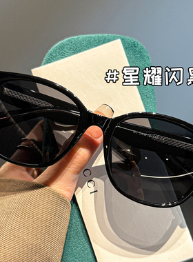 大脸专用复古豹纹偏光太阳镜女