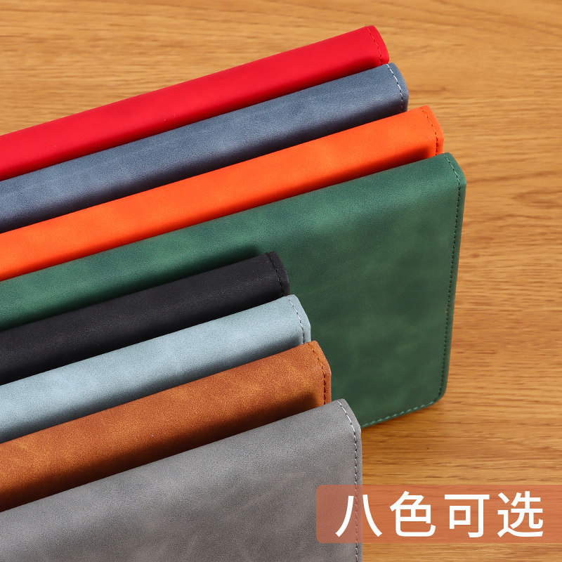 a5笔记本本子定制可印LOGO加厚带扣商务办公本子刻字简约精致皮面日记本b5大号会议记录本软皮工作记事本礼盒