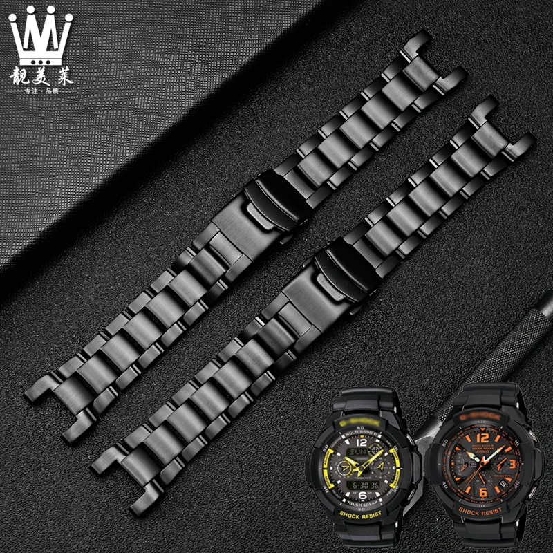 适配卡西欧G-SHOCK系列GW-3000/3500/2000改装精钢不锈钢手表带男