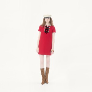 华伦天奴VALENTINO女士 CREPE COUTURE 短款连衣裙