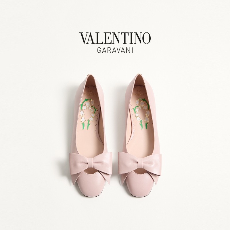 [礼物]华伦天奴VALENTINO女士 BOWOW 羊皮革芭蕾舞平底鞋,淘宝优惠券,粉丝福利购,淘宝优惠卷