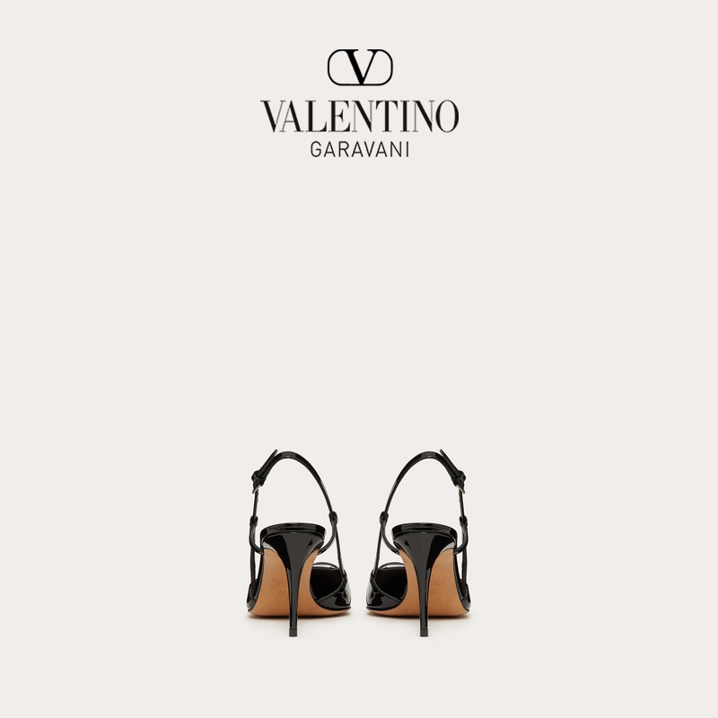 【24期免息】华伦天奴VALENTINO女士 VLOGO SIGNATURE 漆皮高跟鞋 - 图1