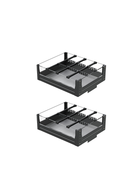 深浅开门收纳分体工具橱柜厨房35篮抽屉式调味拉篮篮平置物架柜