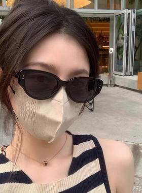 复古猫眼黑框防晒可配近视墨镜女