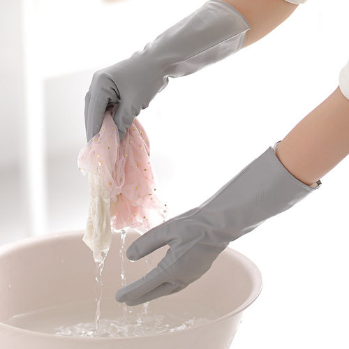 丁腈橡胶耐用洗碗手套女丁腈洗衣服家用家务清洁防水刷碗清洁家务-图2
