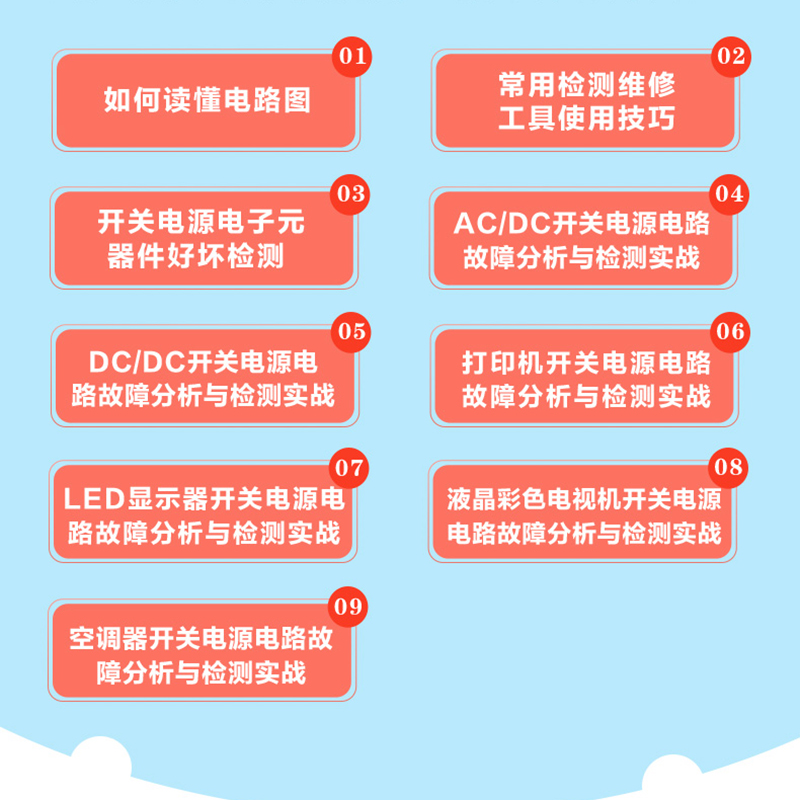 扫码看视频 开关电源维修实践技能全图解 家电电器维修电源开关电子识图原理接线调试故障维修分析数字万用表模拟集成电路开关电源 - 图3