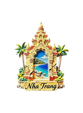 越南芽庄海岸创意立体冰箱贴