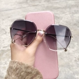 Брендовые модные солнцезащитные очки на солнечной энергии, изысканный стиль, в корейском стиле, защита от ультрафиолета, по фигуре