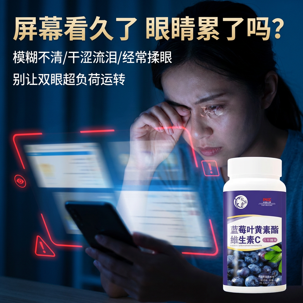 蓝莓叶黄素酯片正品官方旗舰店专用儿童中老年成人非近视专利软糖
