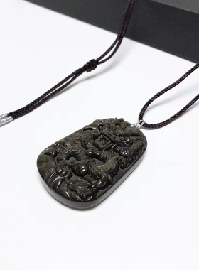 D10# 金曜石龙牌吊坠53.3*36.5*12.5mm 重32.29克