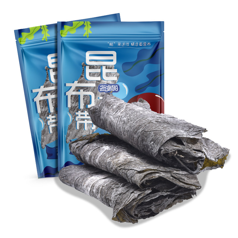 浙渔船海带干货煲汤干海带片昆布特厚非特级干海带丝海带结海带头_虎窝淘