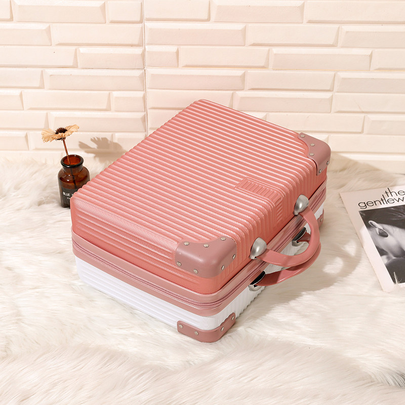 14寸手提箱复古手提包女耐用化妆包 平凡站旅行箱