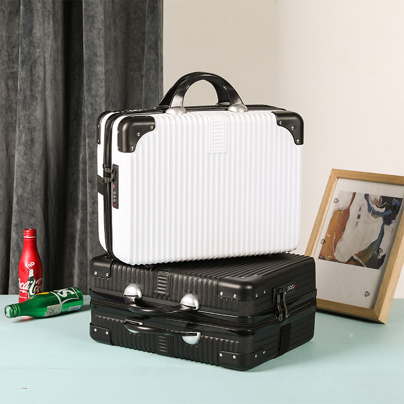 14寸手提化妆箱女小带密码锁行李箱 平凡站旅行箱