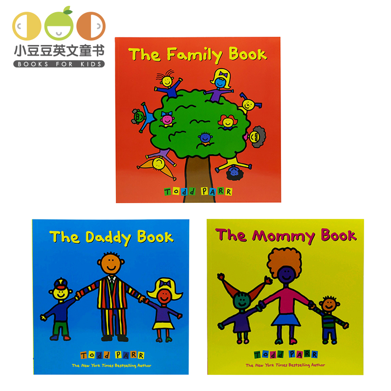 正版 3册 儿童英文原版绘本 The Mommy Book等 Todd Parr亲情3册绘本 2~5岁 The Daddy Book单词课外读物 The Family Book - 图0