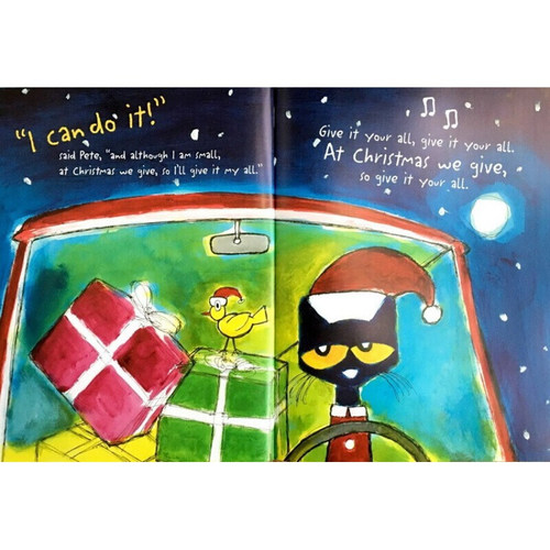 正版 圣诞节相关主题 Pete the Cat Saves Christmas 皮特猫拯救了圣诞节4-6岁皮特猫系列英文版 平装大开本 情绪管理控制读物 - 图1