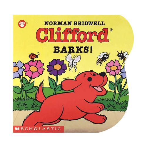 英文原版纸板书 大红狗克利弗德系列 Clifford Barks! 纸板书2-6岁幼儿童原版英语单词启蒙硬纸板书 画册男孩 女孩 - 图0