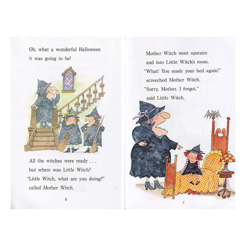 小女巫的夜晚英文原版 企鹅兰登英语分级绘本第一阶  三阶 Little Witch's Big Night - 图3