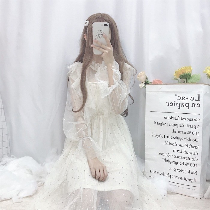 chic blingbling仙女裙 垂文连衣裙