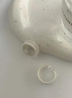 通体S925纯银宽版开口戒指