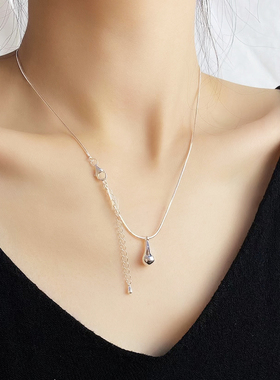 古罗珠宝925银纯银蛇骨链女生