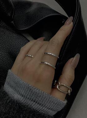 女款s925纯银小众戒子