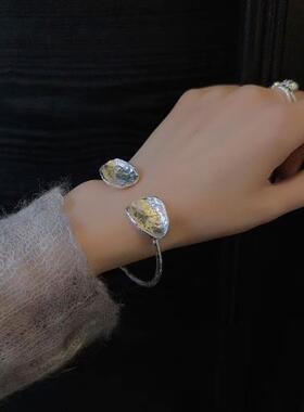 小众设计女款勺子手镯s925纯银