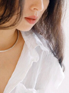 古罗珠宝银s925银项圈女生