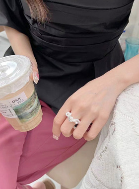 古罗珠宝女生戒指n925cy法式小众