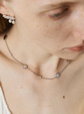 Mouhooland/暮后之地杏花编织项链情侣款颈链小众设计925银链子